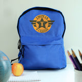 Personalised Badge Blue Backpack: 1 - Kids Bags By Gift Moments