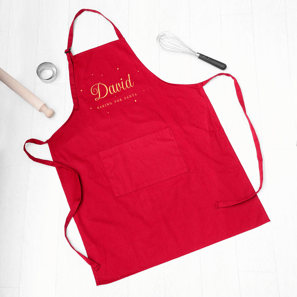 Personalised Baking for Santa Christmas Apron - Shop Aprons At Gift Moments - 3