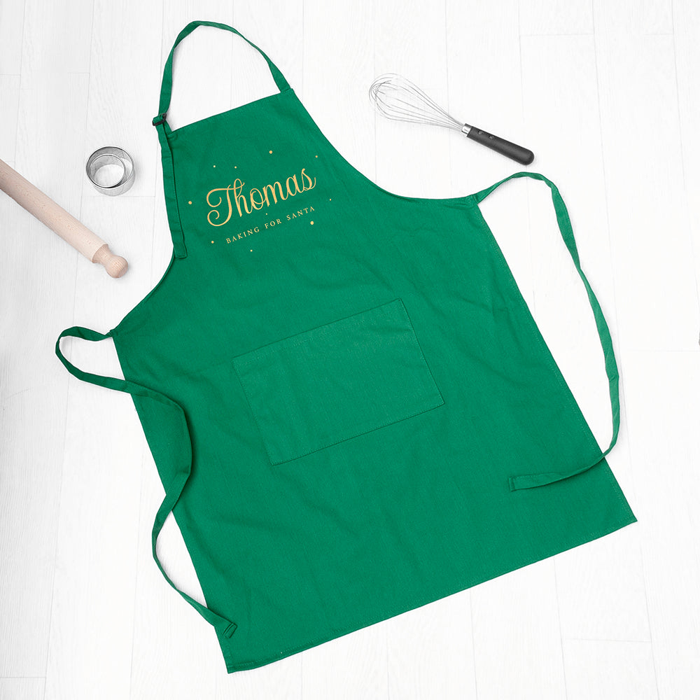 Personalised Baking for Santa Christmas Apron: 4 Aprons By Gift Moments