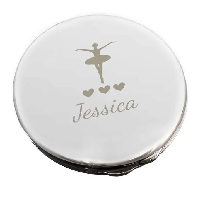 Personalised Ballerina Compact Mirror: 3 - Compact Mirrors By Gift Moments
