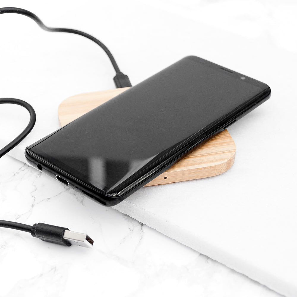 Personalised Bamboo Wireless Charger: 6 - Tech Accessories By Gift Moments