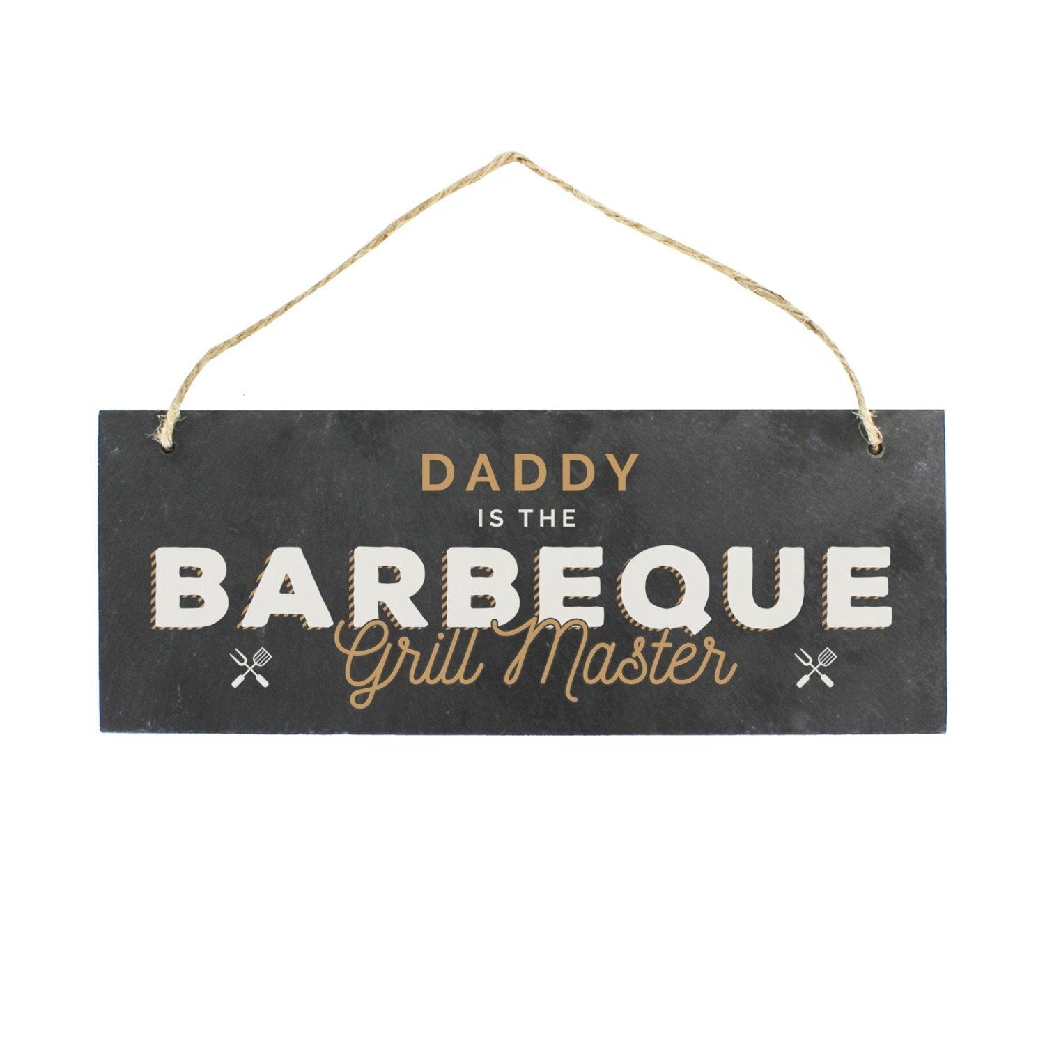 Personalised ’Barbeque Grill Master’ Printed Hanging Slate Plaque - Shop Signs & Plaques At Gift Moments - 4