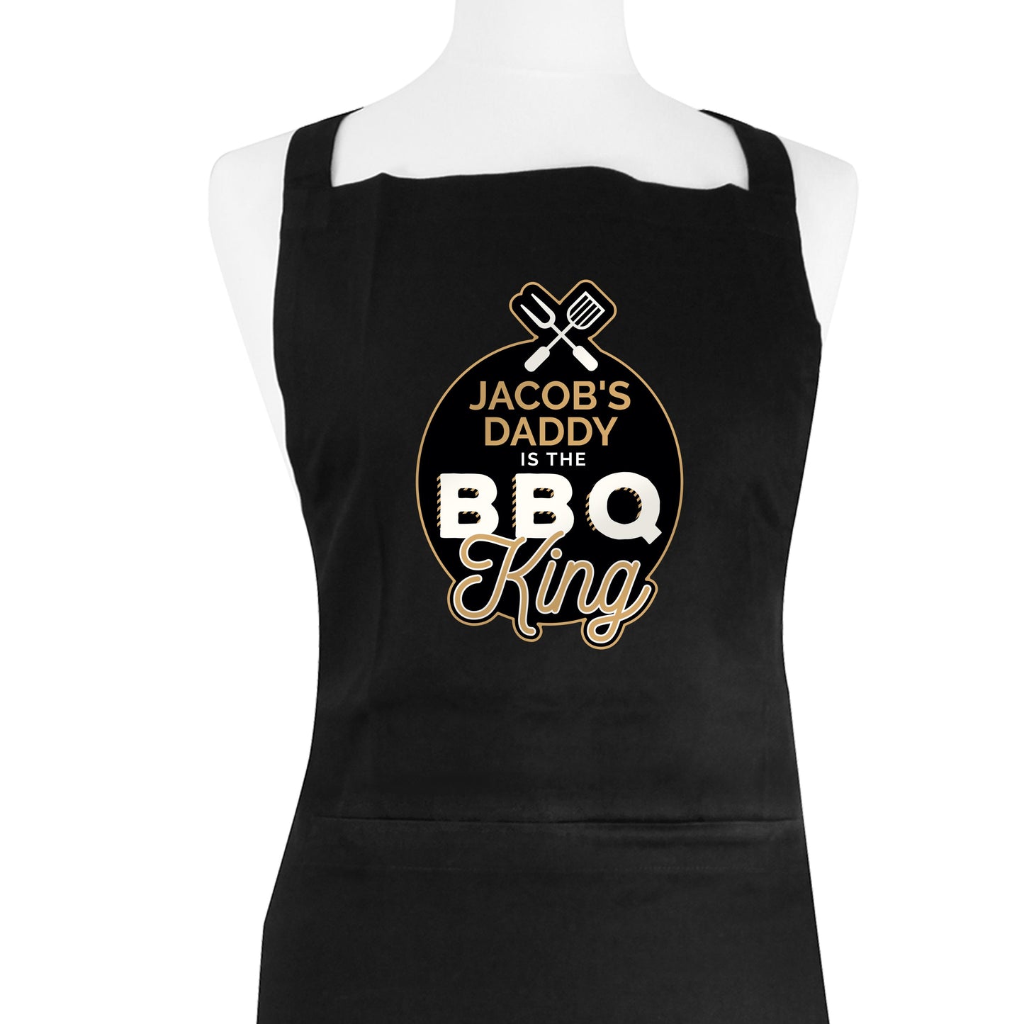Personalised BBQ King Black Apron: 2 - Aprons By Gift Moments