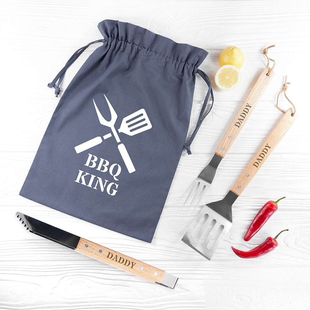 Personalised BBQ Utensil Set & Bag: 4 - Tools & Storage By Gift Moments