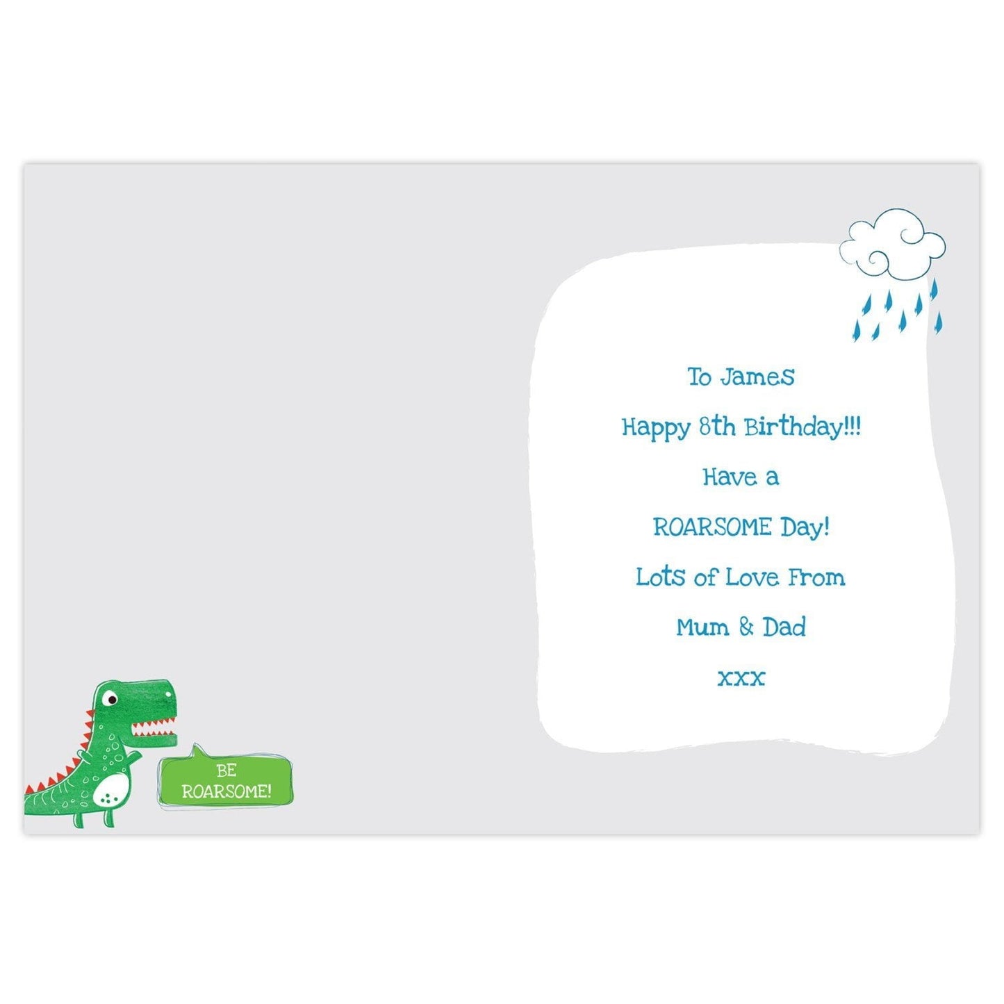 Personalised ’Be Roarsome’ Dinosaur Card: 4 - Greeting Cards By Gift Moments