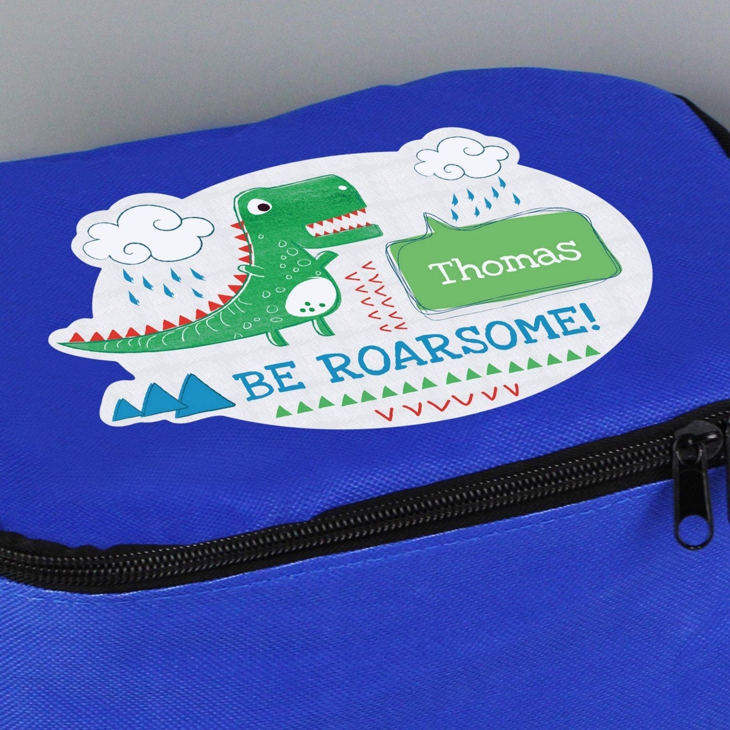 Personalised ’Be Roarsome’ Dinosaur Lunch Bag: 2 - Lunch Boxes & Bags By Gift Moments