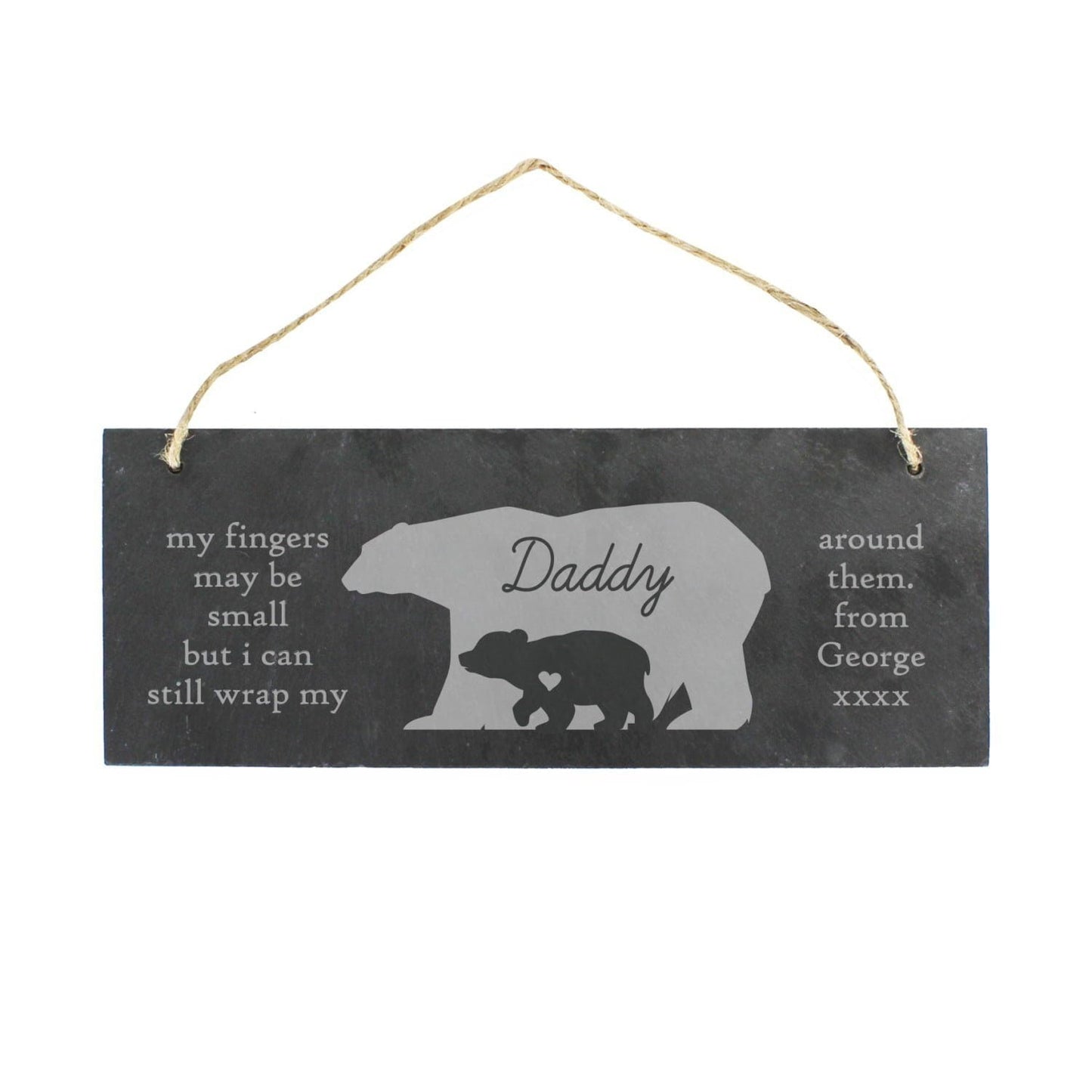 Personalised Bear Slate Door Plaque: 5 - Signs & Plaques By Gift Moments