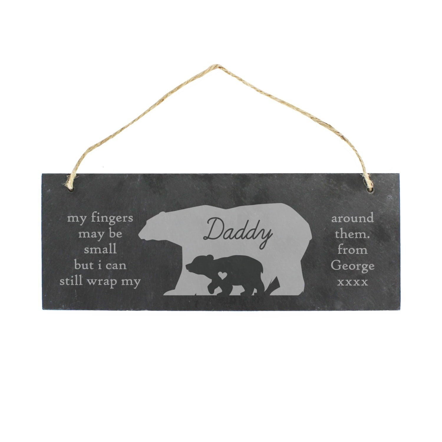 Personalised Bear Slate Door Plaque: 5 - Signs & Plaques By Gift Moments