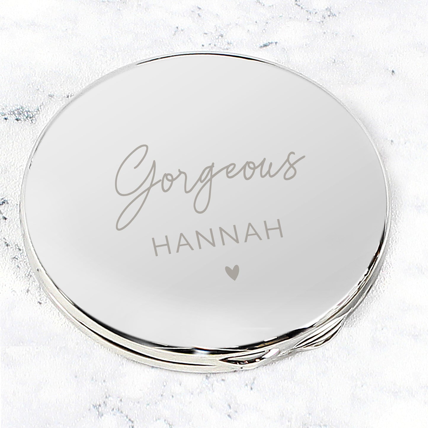 Personalised Beautiful Compact Mirror: 4 - Compact Mirrors By Gift Moments