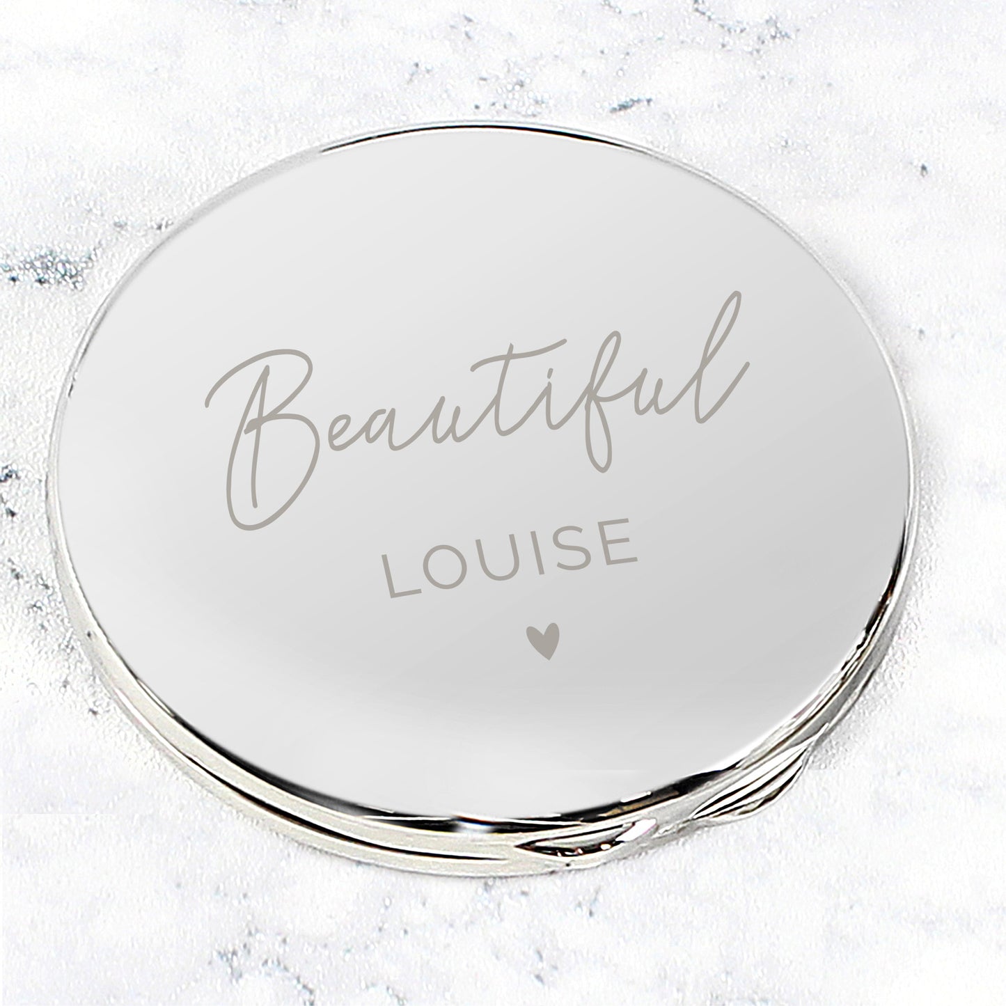 Personalised Beautiful Compact Mirror: 1 - Compact Mirrors By Gift Moments
