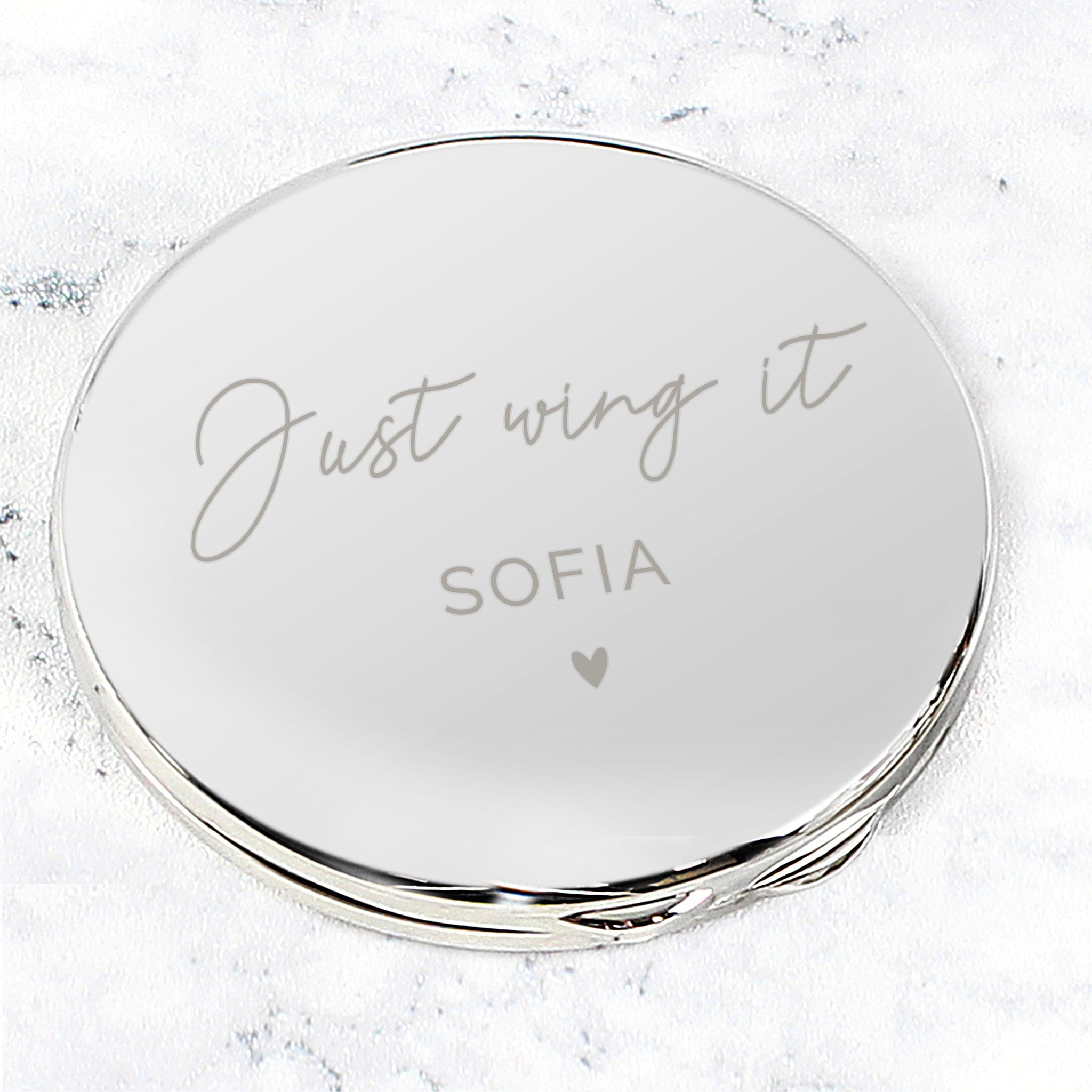 Personalised Beautiful Compact Mirror: 5 - Compact Mirrors By Gift Moments