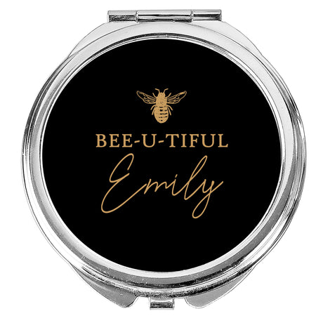 Personalised Bee-u-tiful Compact Mirror: 2 - Compact Mirrors By Gift Moments