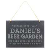 Personalised Beer Garden Hanging Large Slate Sign: 3 - Signs & Plaques By Gift Moments