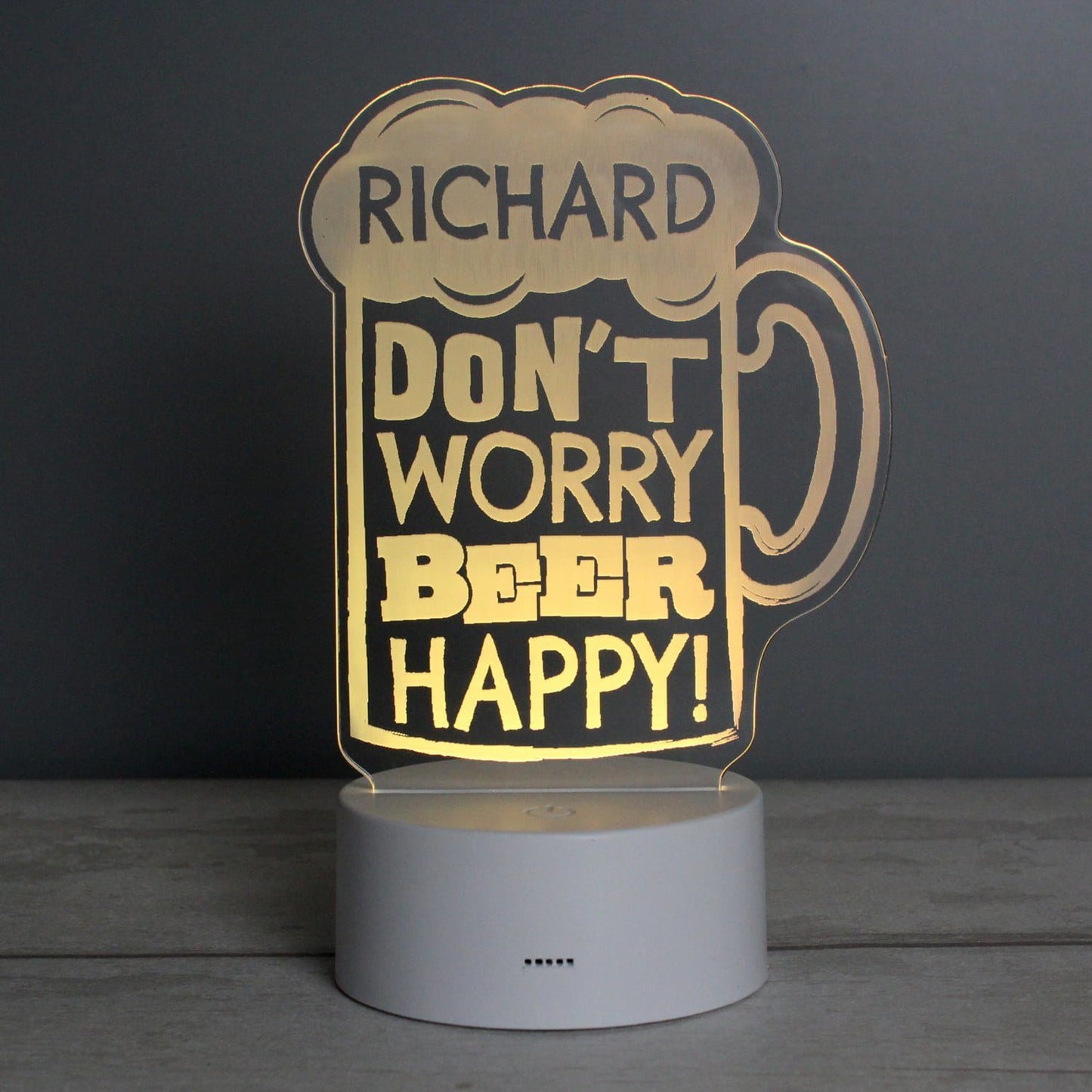 Personalised Beer Happy LED Colour Changing Light: 2 - LED Lighting By Gift Moments