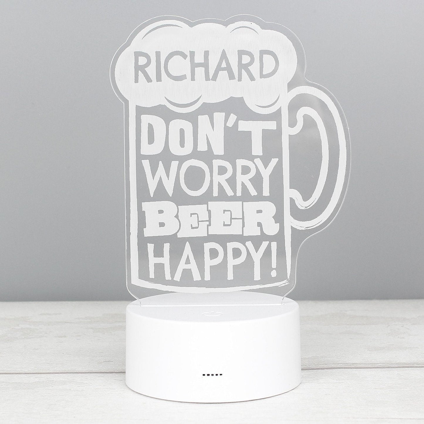 Personalised Beer Happy LED Colour Changing Light: 8 - LED Lighting By Gift Moments