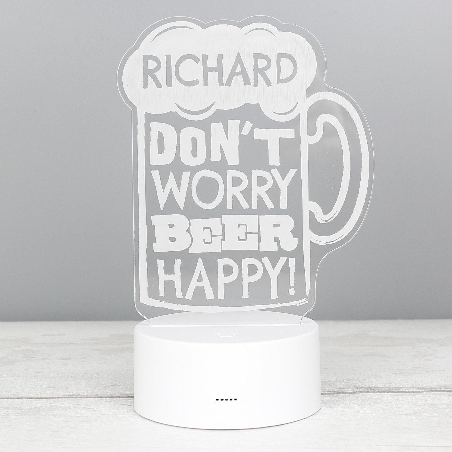 Personalised Beer Happy LED Colour Changing Light: 8 - LED Lighting By Gift Moments
