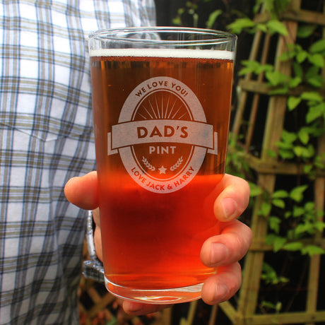 Personalised Beer Label Pint Glass: 7 - Beer Glasses By Gift Moments