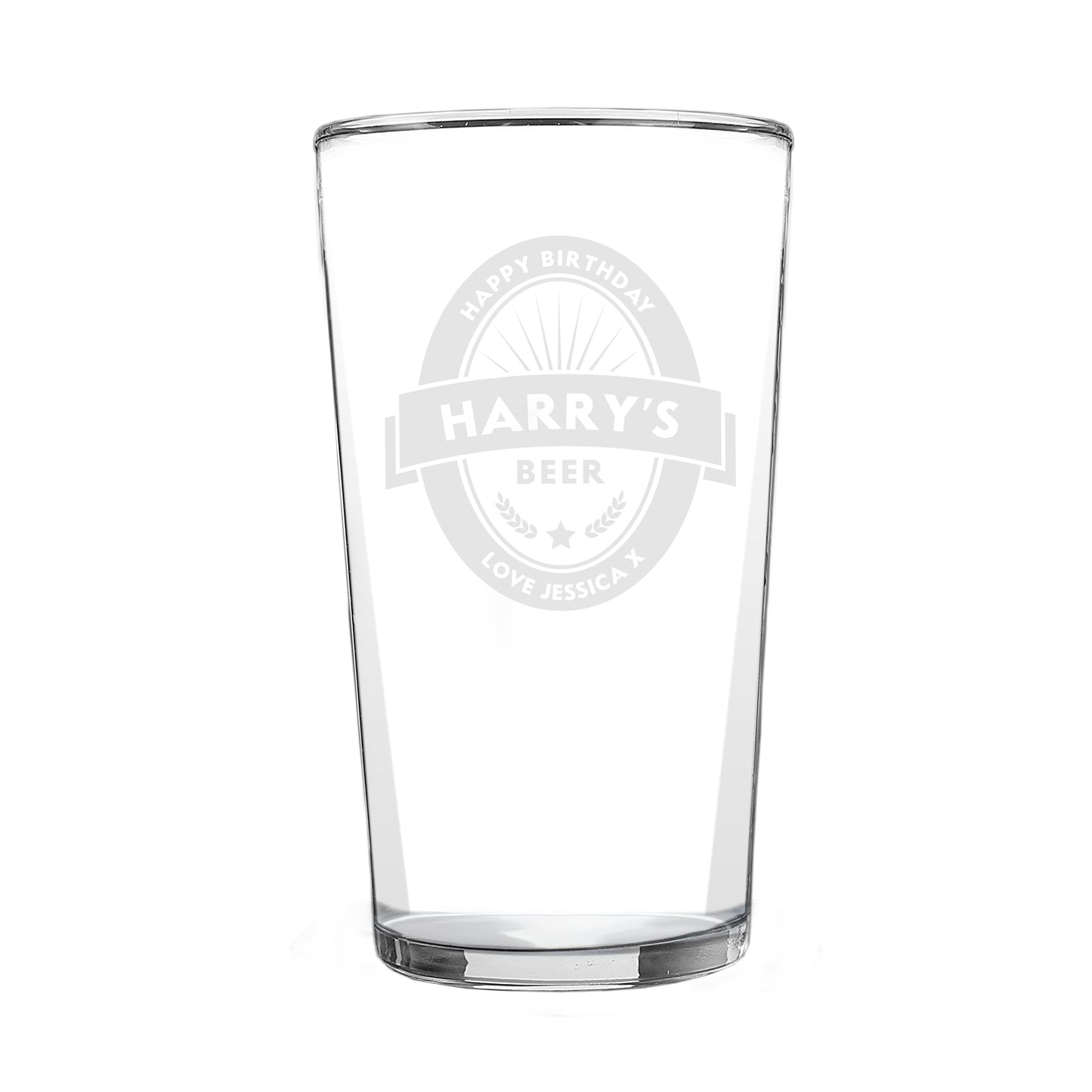 Personalised Beer Label Pint Glass: 5 - Beer Glasses By Gift Moments