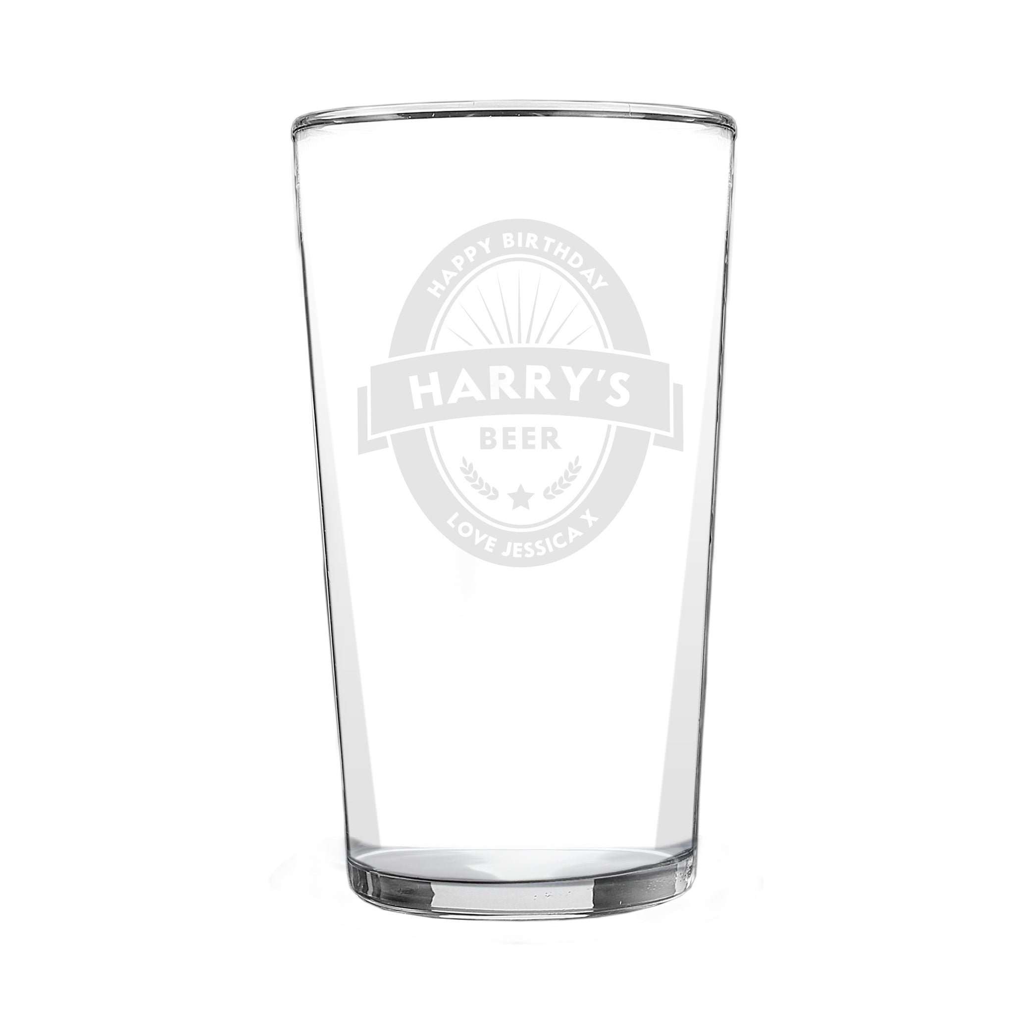 Personalised Beer Label Pint Glass: 5 - Beer Glasses By Gift Moments