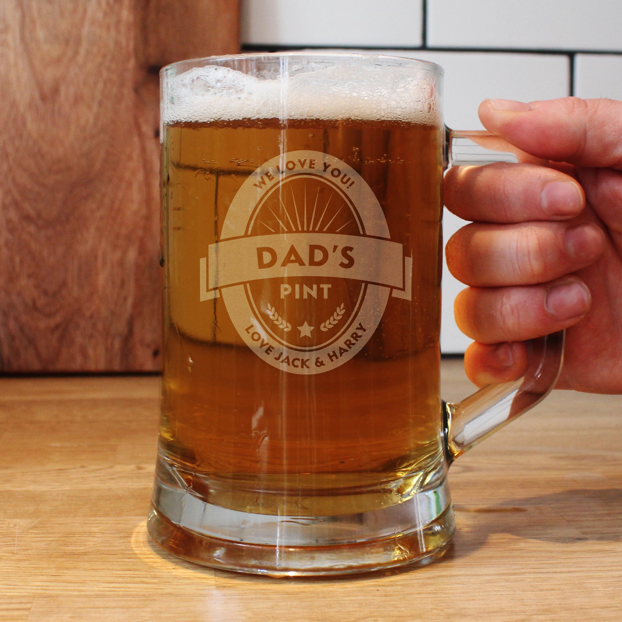 Personalised Beer Label Pint Stern Tankard: 3 - Tankards By Gift Moments