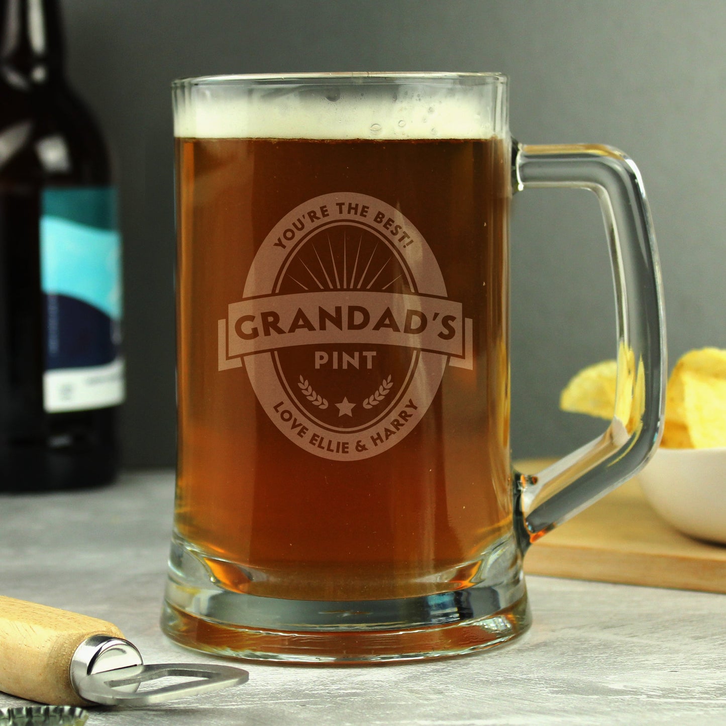 Personalised Beer Label Pint Stern Tankard: 4 - Tankards By Gift Moments