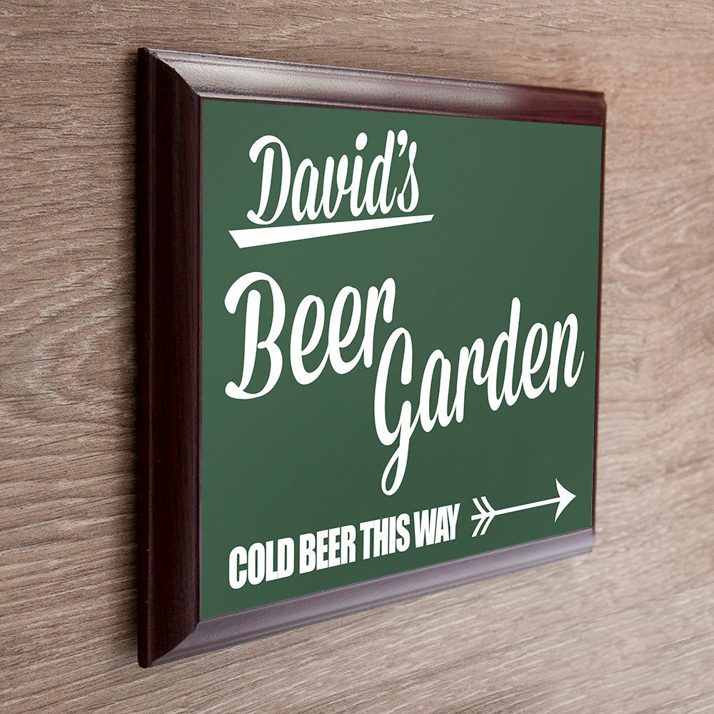 Personalised Beer This Way! Garden Plaque: 1 - Signs & Plaques By Gift Moments