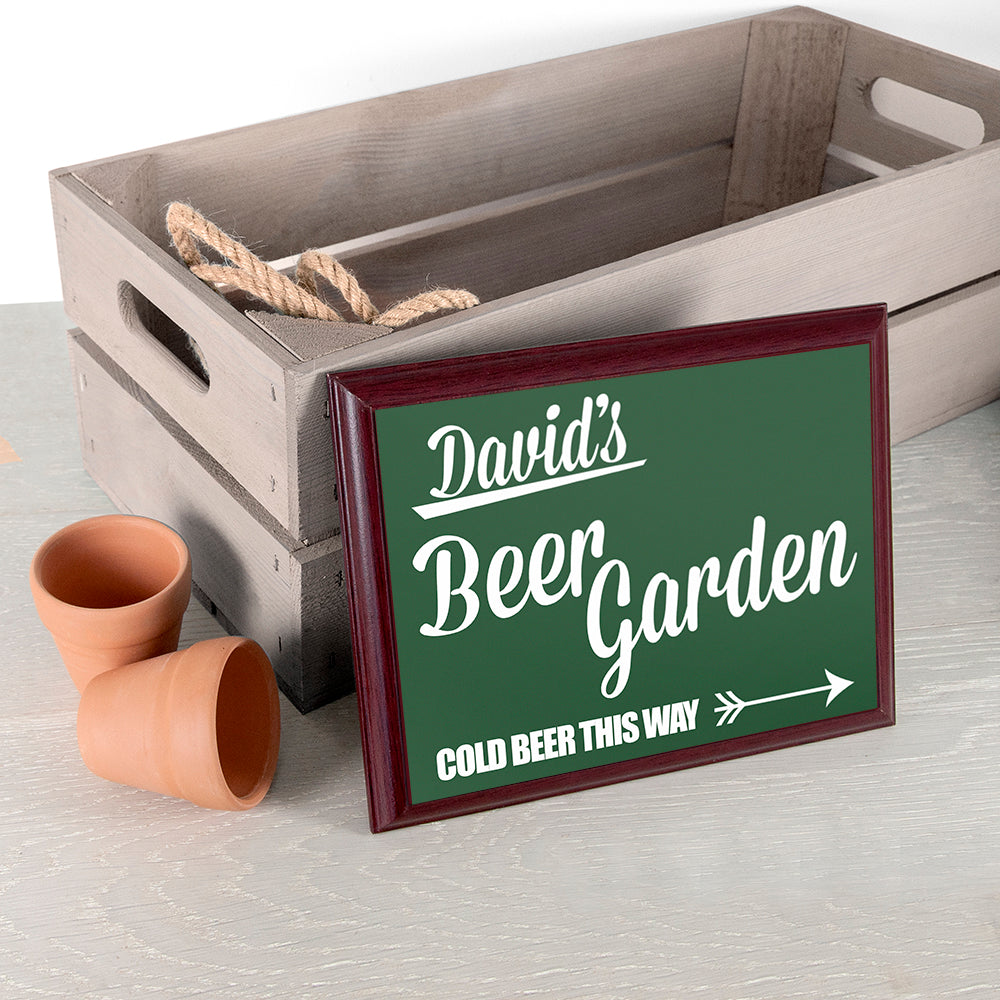 Personalised Beer This Way! Garden Plaque - Shop Signs & Plaques At Gift Moments - 2