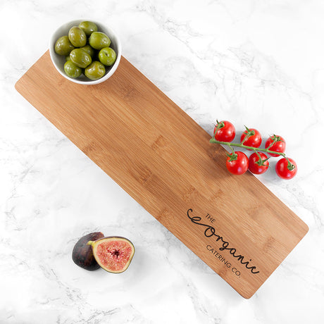 Personalised Bespoke Logo Bamboo Serving Board: 3 Chopping Boards By Gift Moments