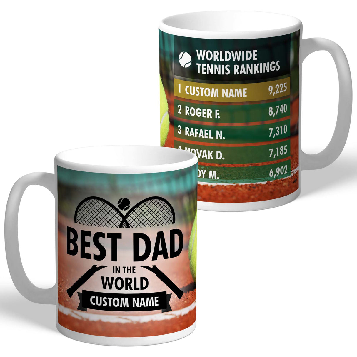 Best Dad Personalised Tennis Mug: 1 - Mugs By Gift Moments