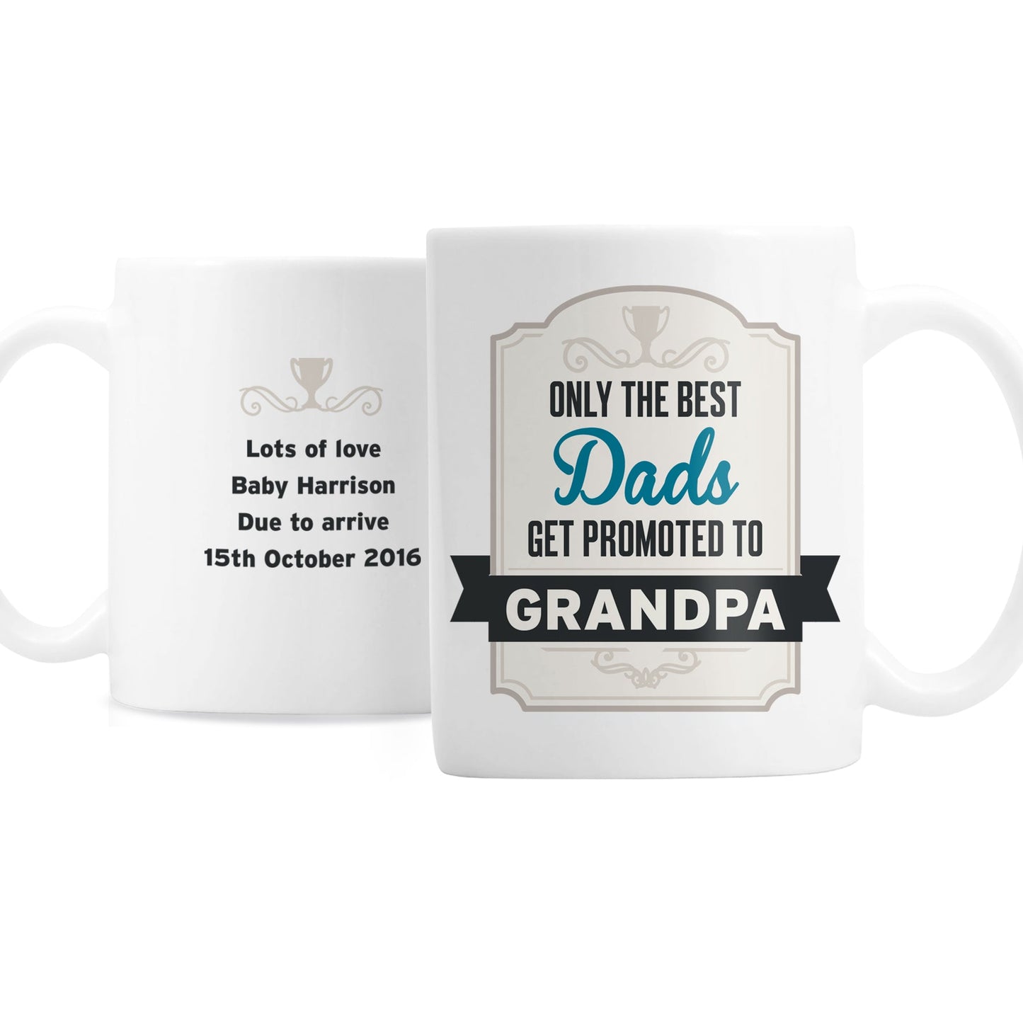 Personalised Best Dads Get Promoted to Mug: 2 - Mugs By Gift Moments