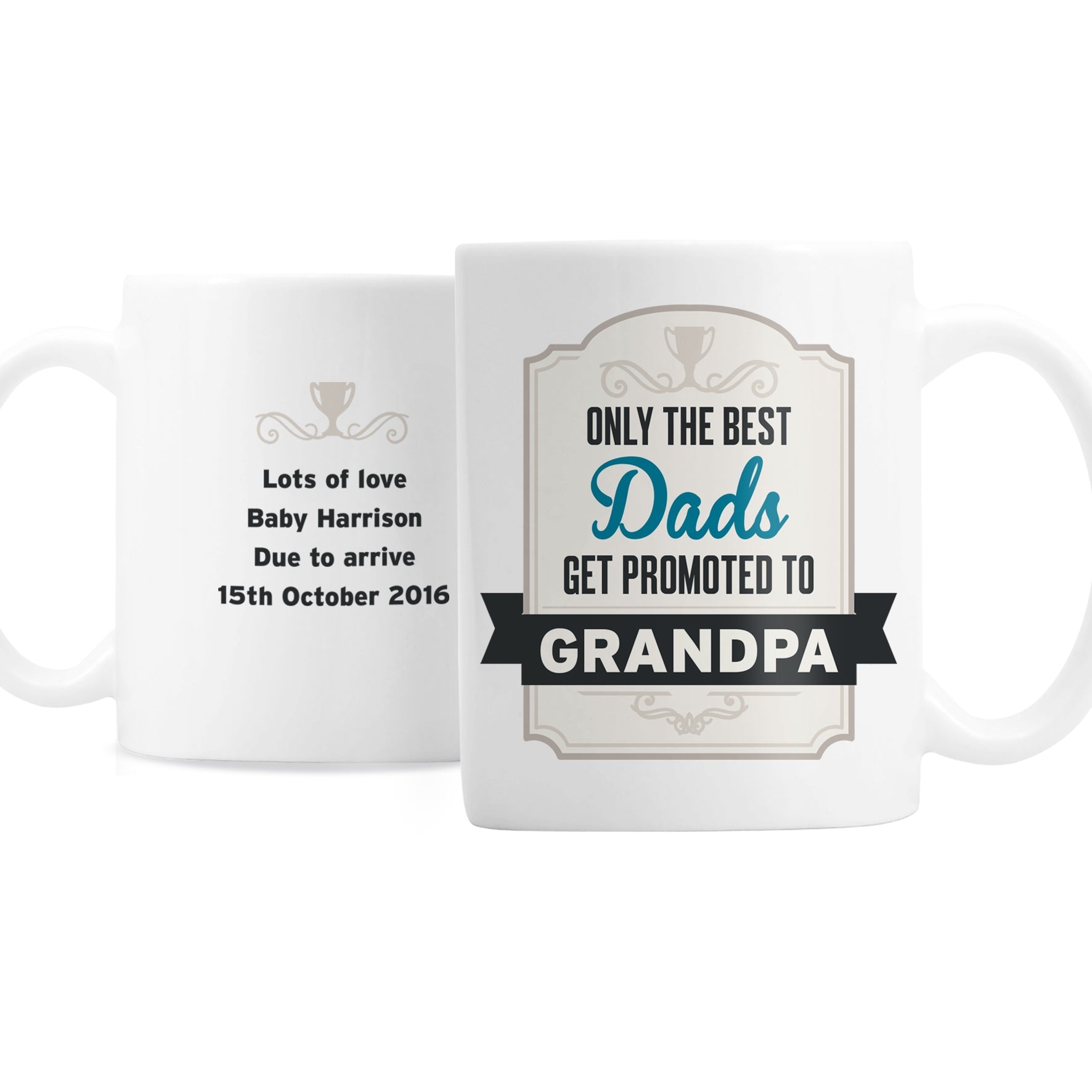Personalised Best Dads Get Promoted to Mug: 2 - Mugs By Gift Moments