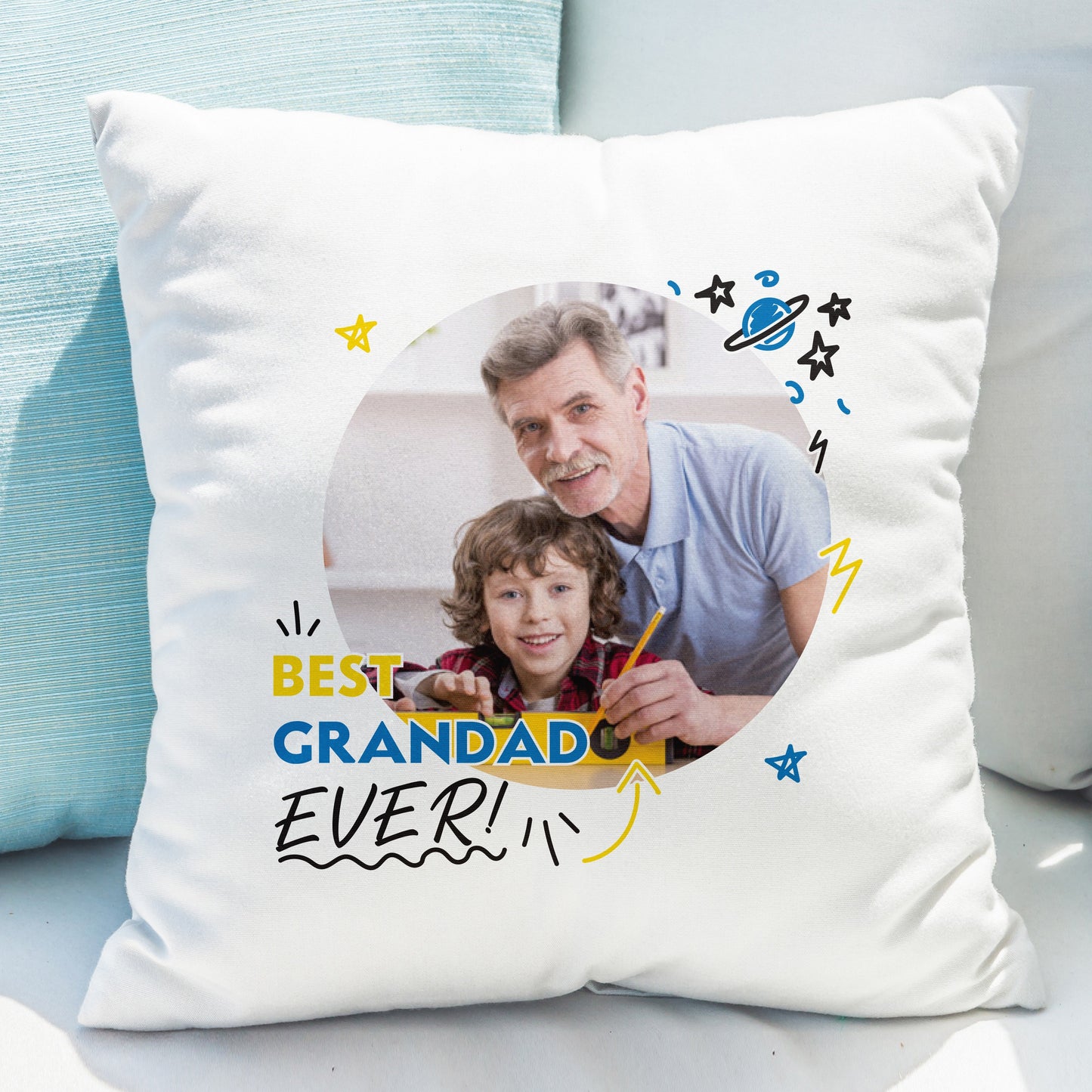 Personalised Best Ever Photo Upload Cushion: 2 - Cushions By Gift Moments
