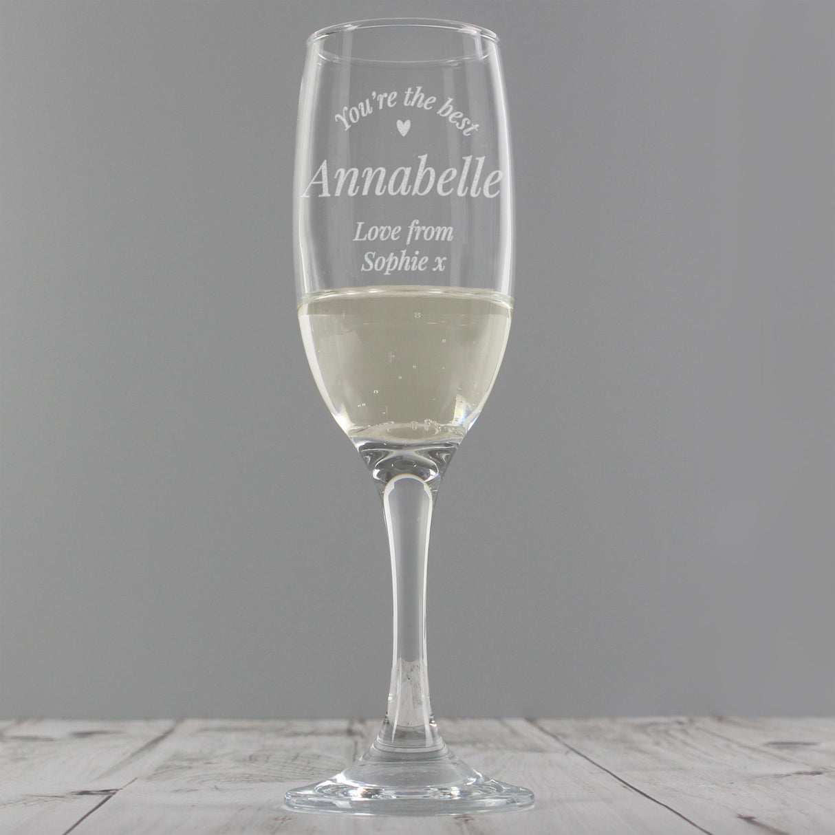 Personalised You Are The Best Flute Glass: 5 - Champagne Flutes By Gift Moments