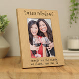 Personalised Best Friends 5x7 Oak Finish Photo Frame: 2 - Photo Frames By Gift Moments