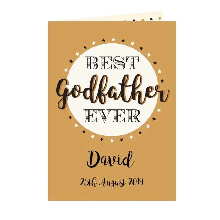 Personalised Best Godfather Card: 3 - Greeting Cards By Gift Moments