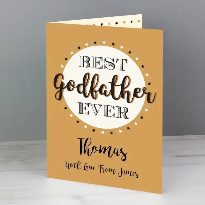 Personalised Best Godfather Card: 5 - Greeting Cards By Gift Moments