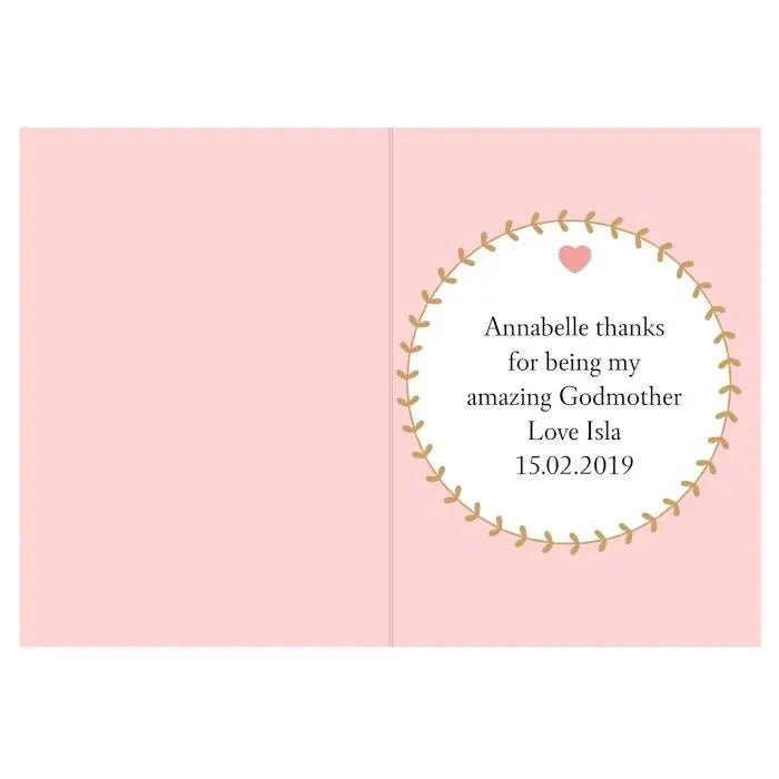 Personalised Best Godmother Card: 4 - Greeting Cards By Gift Moments