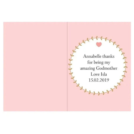 Personalised Best Godmother Card: 4 - Greeting Cards By Gift Moments