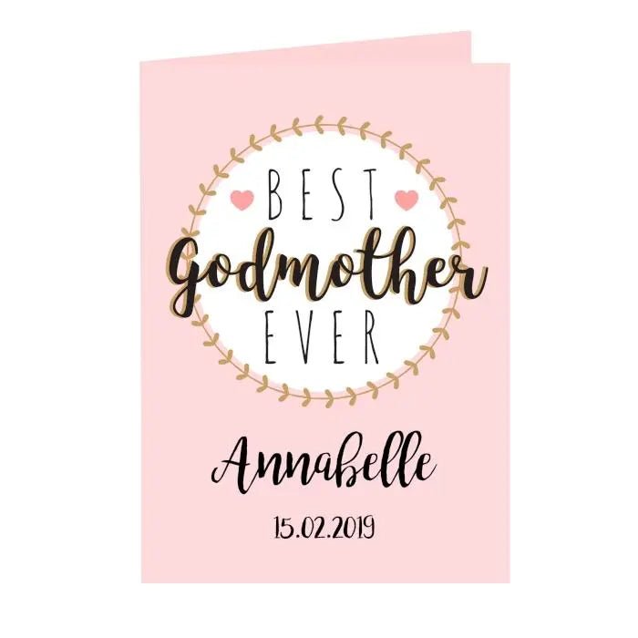 Personalised Best Godmother Card: 3 - Greeting Cards By Gift Moments