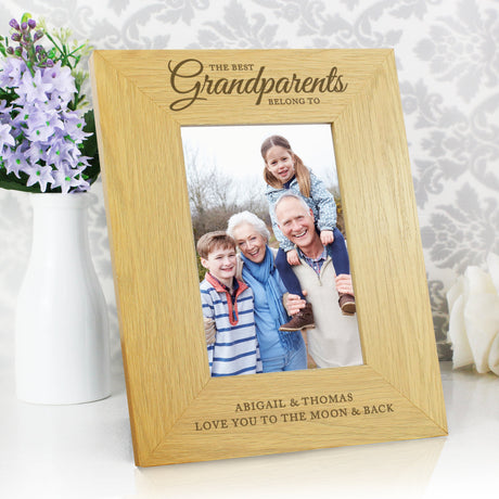 Personalised The Best Grandparents 6x4 Photo Frame: 4 - Photo Frames By Gift Moments