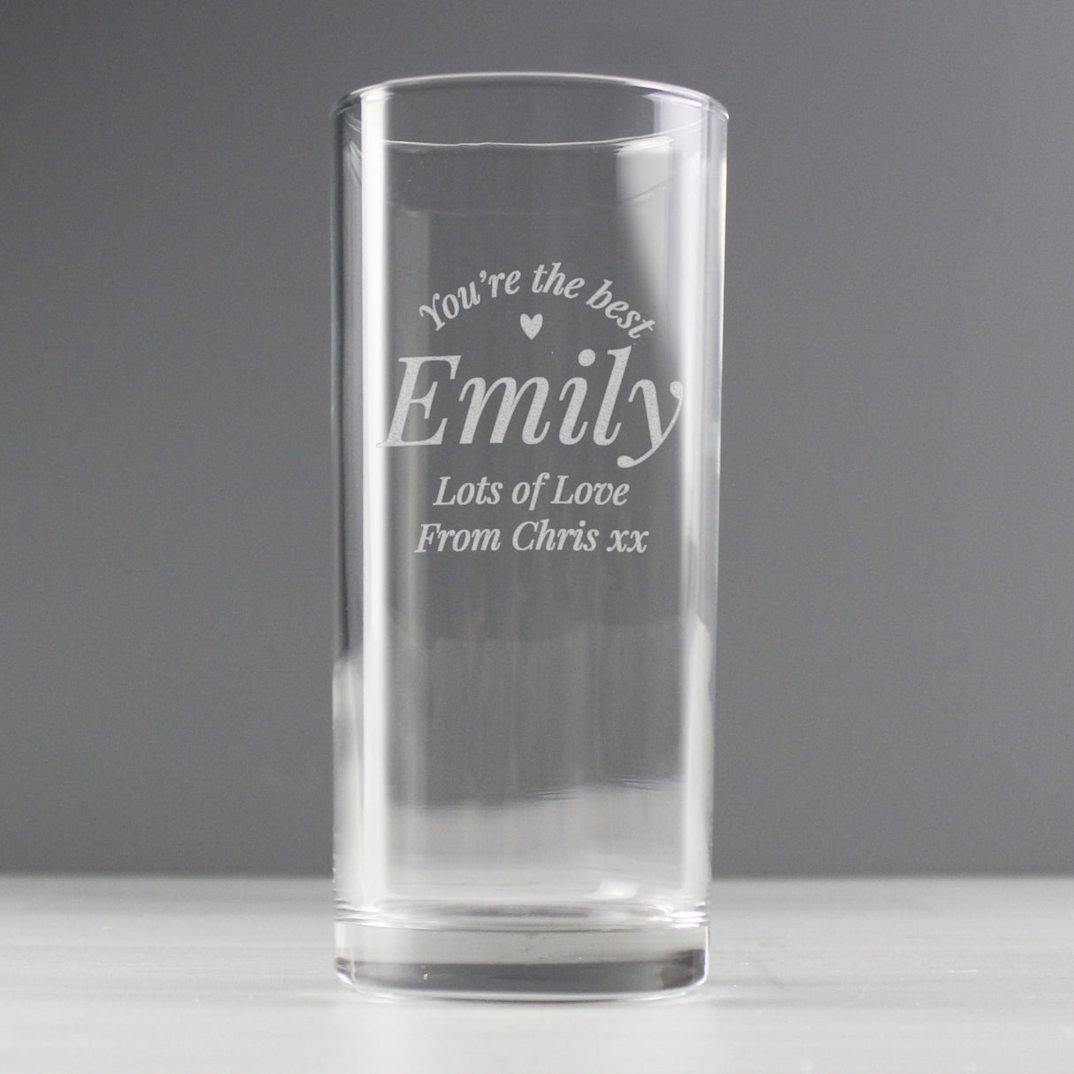 Personalised You Are The Best Hi Ball Glass: 4 - Highball Glasses By Gift Moments