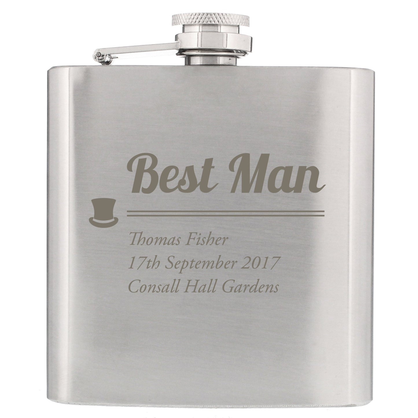 Personalised Best Man Hip Flask: 2 - Hip Flasks By Gift Moments