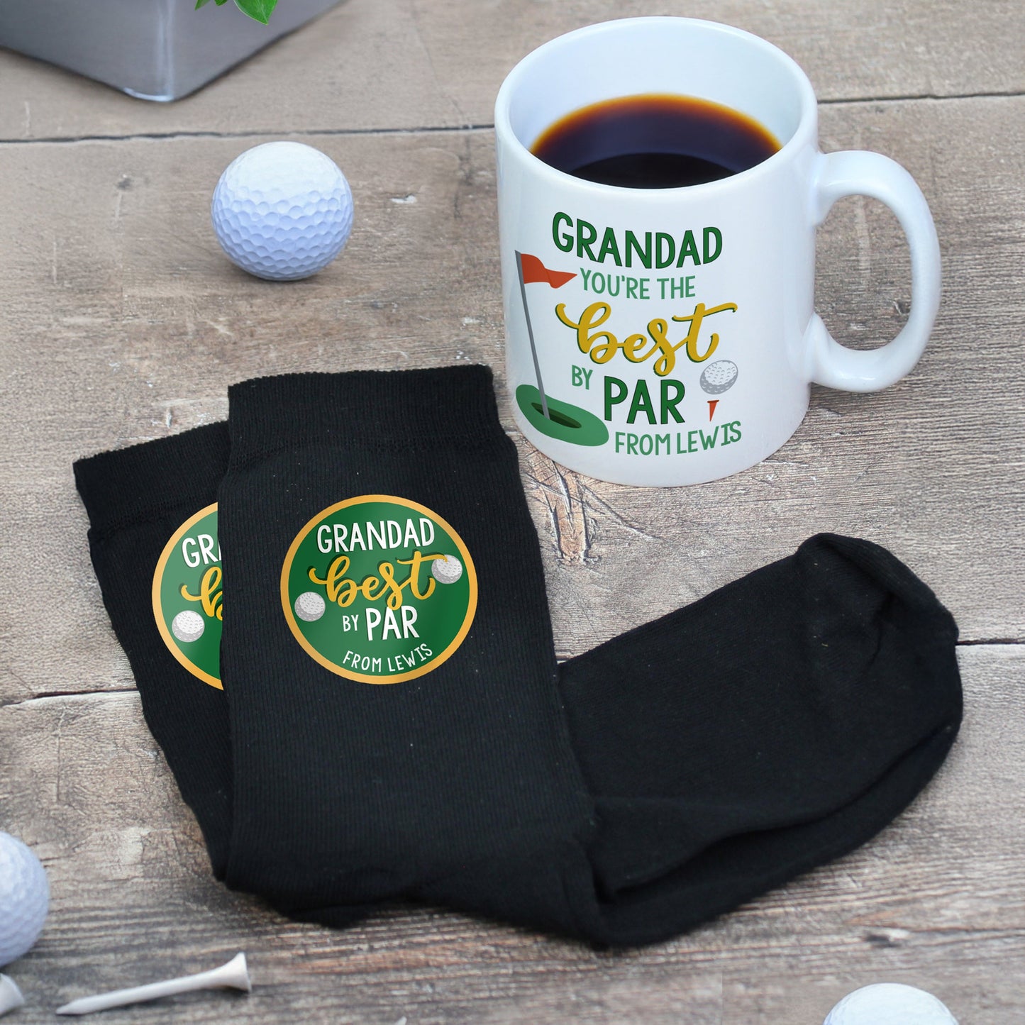 Personalised Best By Par Mug & Socks Set: 1 - Mugs By Gift Moments