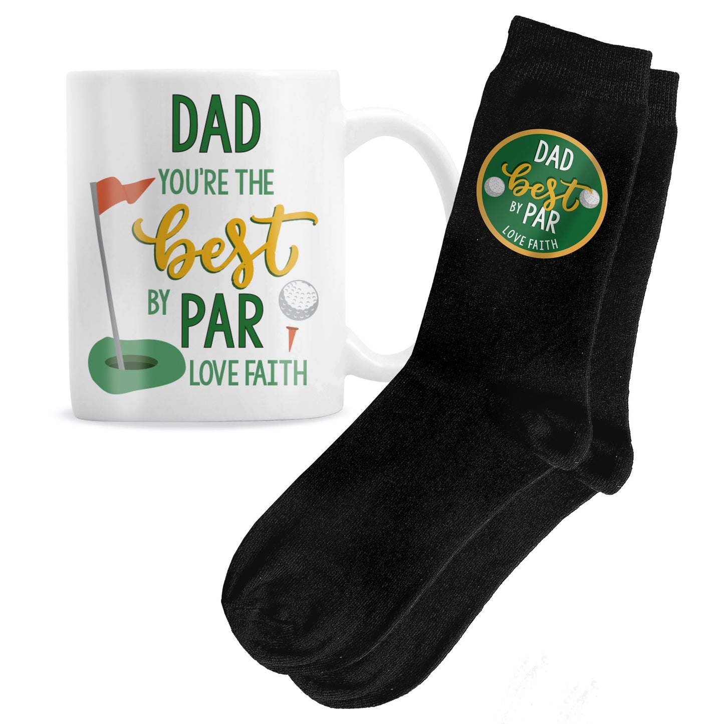 Personalised Best By Par Mug & Socks Set: 5 - Mugs By Gift Moments