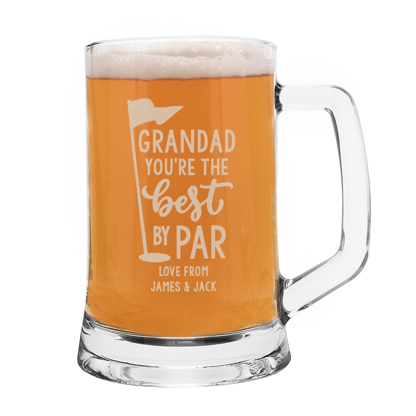 Personalised Best By Par Tankard: 4 - Tankards By Gift Moments