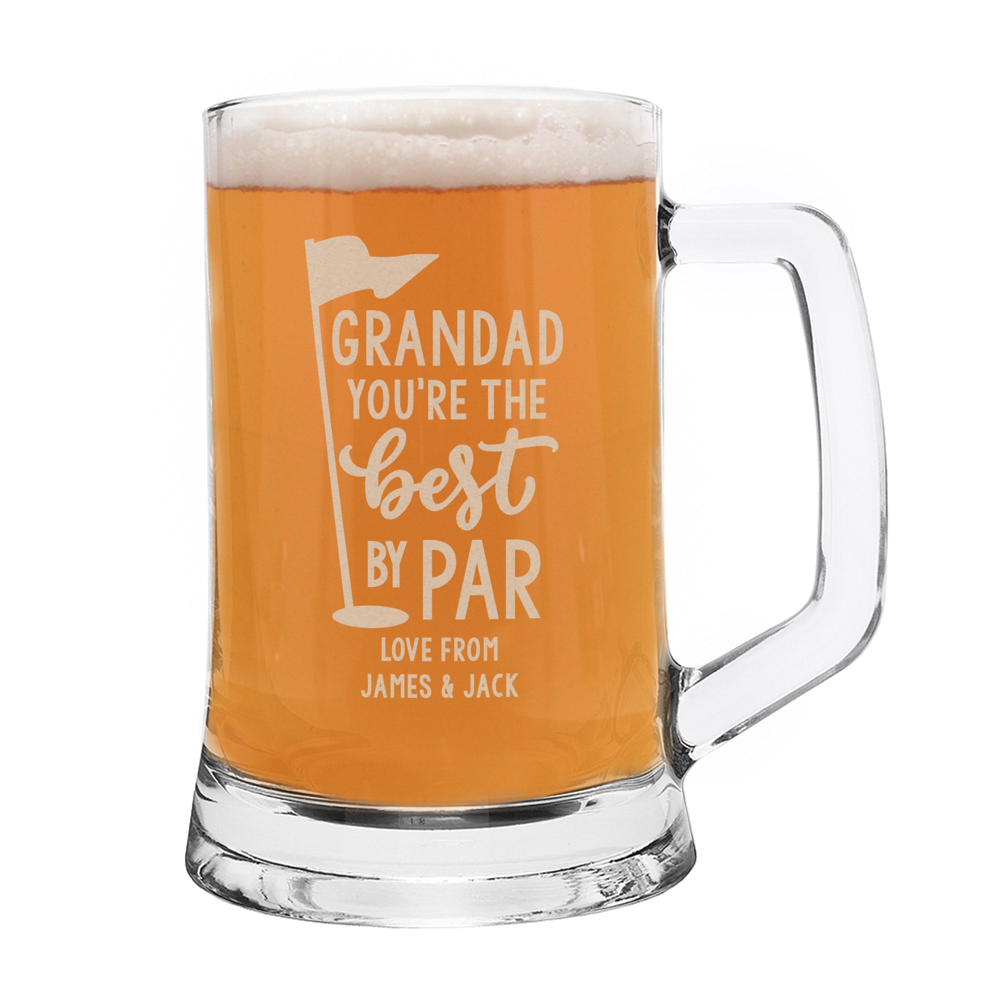 Personalised Best By Par Tankard: 4 - Tankards By Gift Moments
