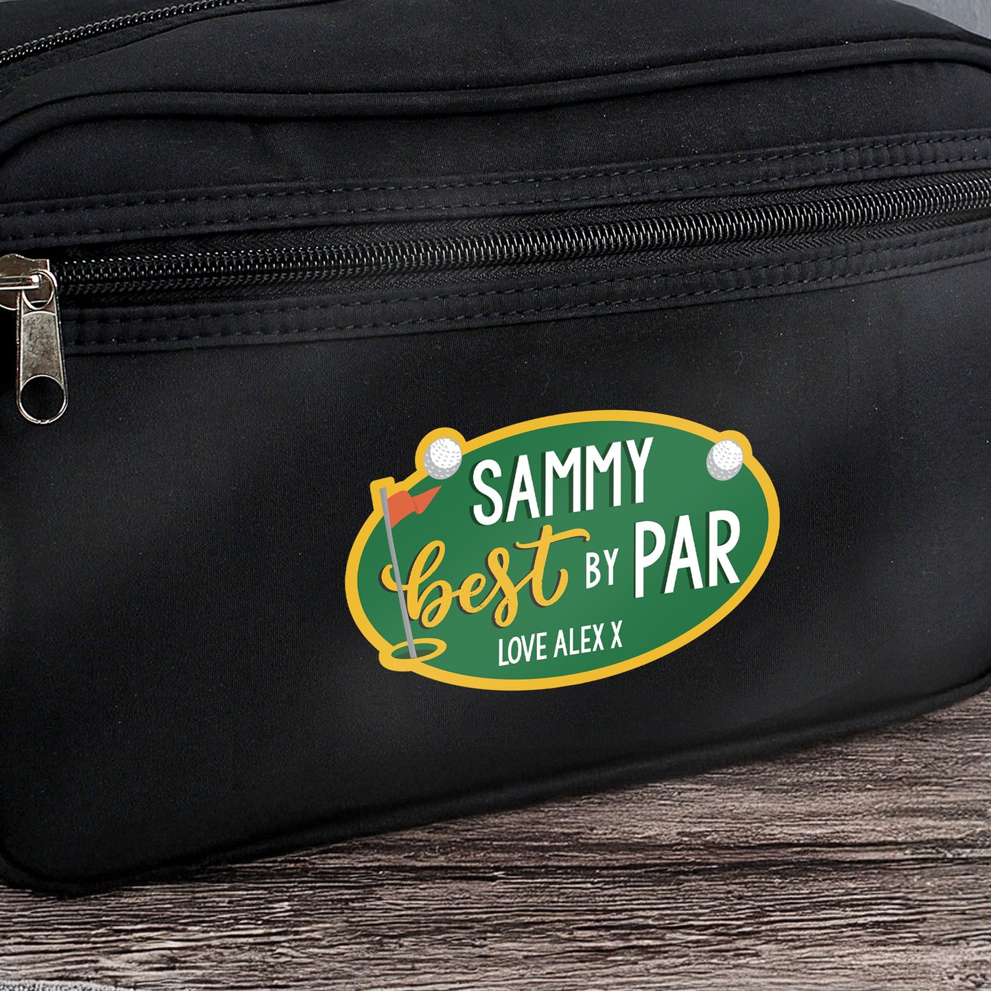 Personalised Best By Par Wash Bag: 3 - Toiletry & Makeup Bags By Gift Moments