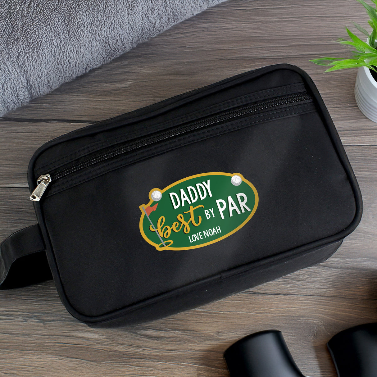 Personalised Best By Par Wash Bag: 2 - Toiletry & Makeup Bags By Gift Moments