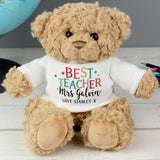 Personalised Best Teacher Teddy Bear: 1 - Teddy Bears & Soft Toys By Gift Moments