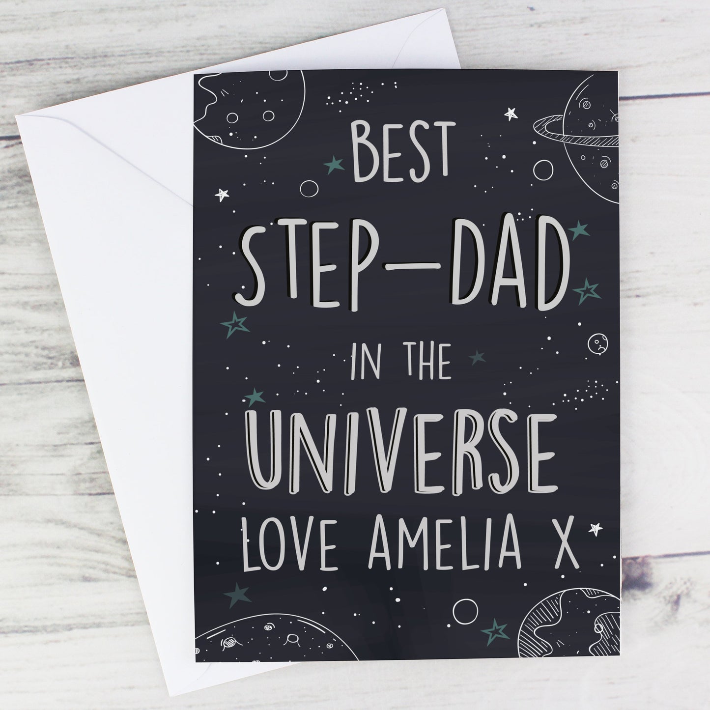 Personalised Best... In The Universe Card: 1 - Greeting Cards By Gift Moments